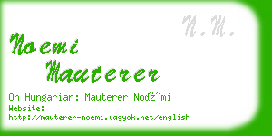 noemi mauterer business card